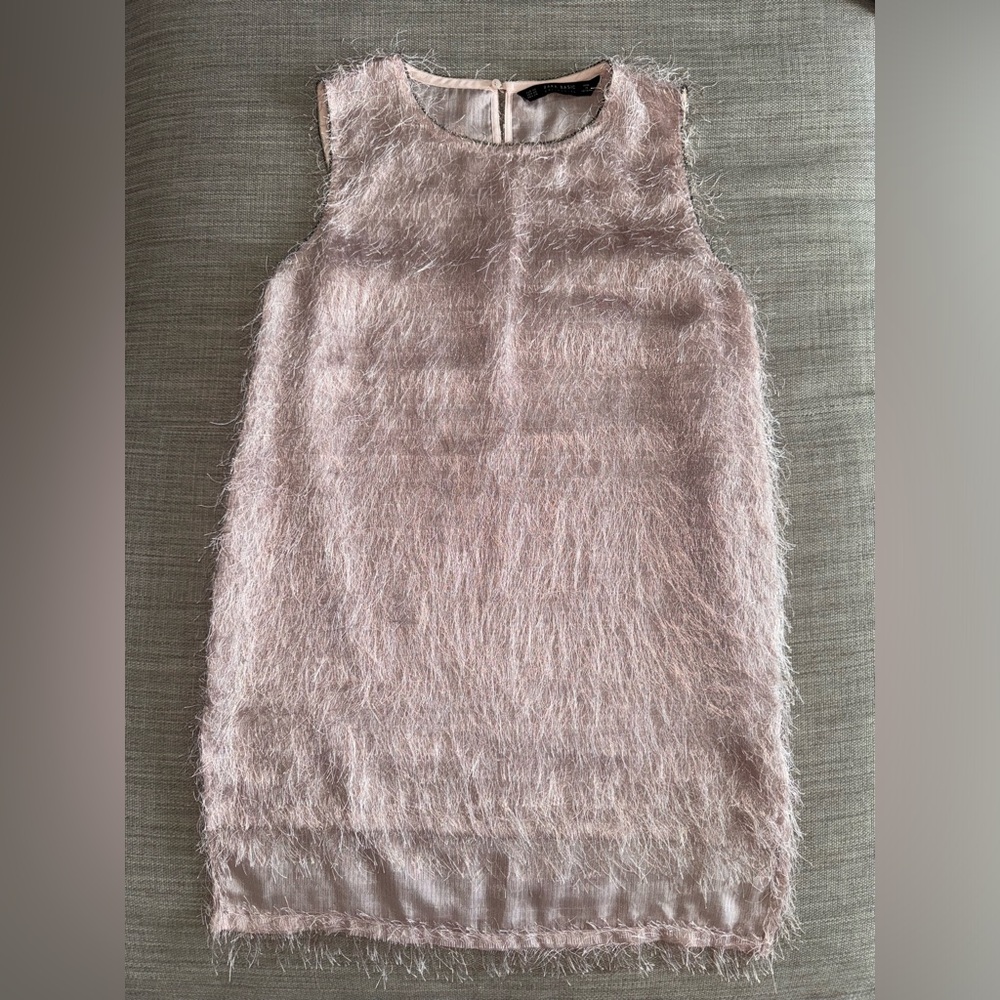 Zara Basic Collection Fuzzy Pink Top - Picture 3 of 5